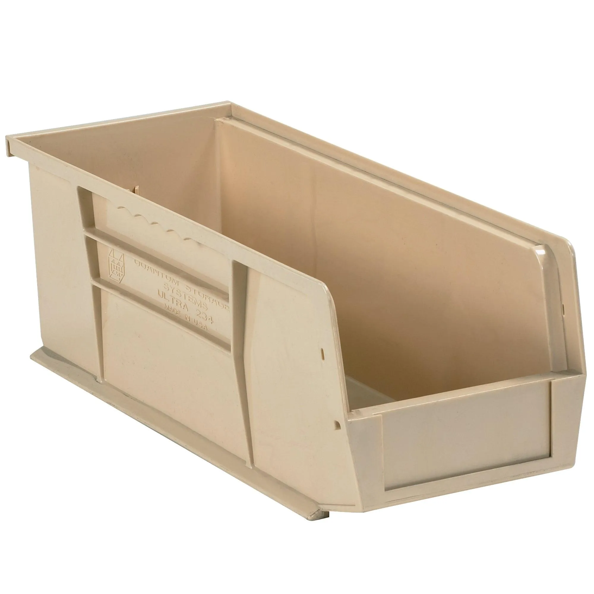 10 7/8 x 4 1/8 x 4" Ivory Plastic Stack & Hang Bin Boxes