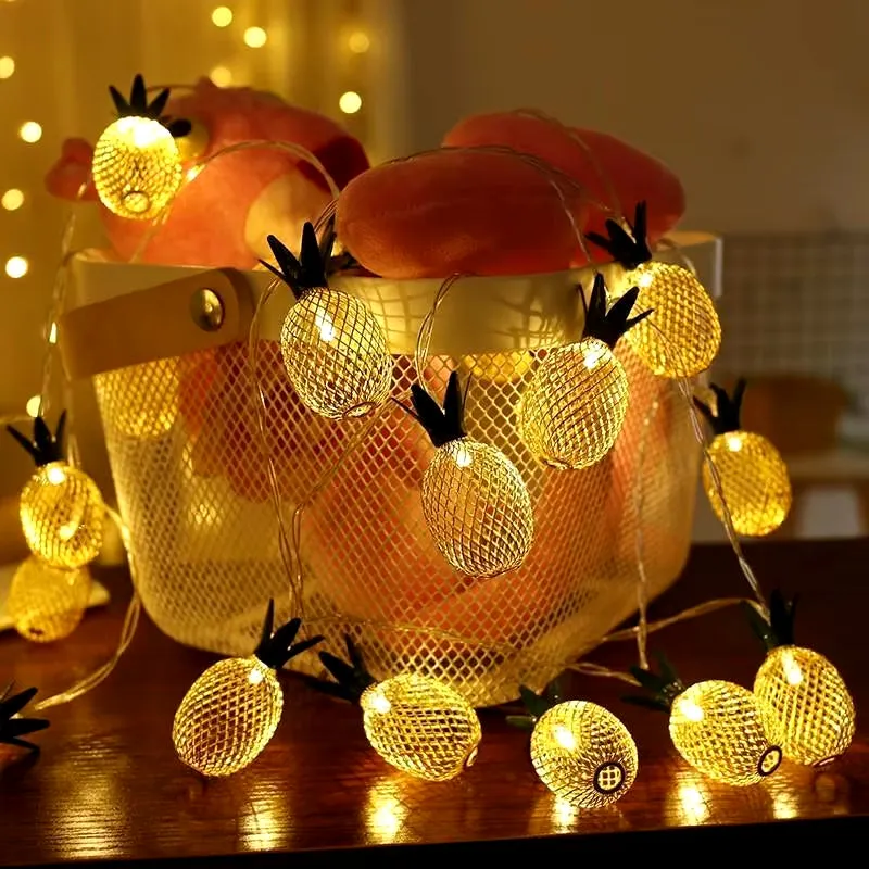 10/20 LED Pineapple String Light Battery Operated Fairy String Light for Home Party