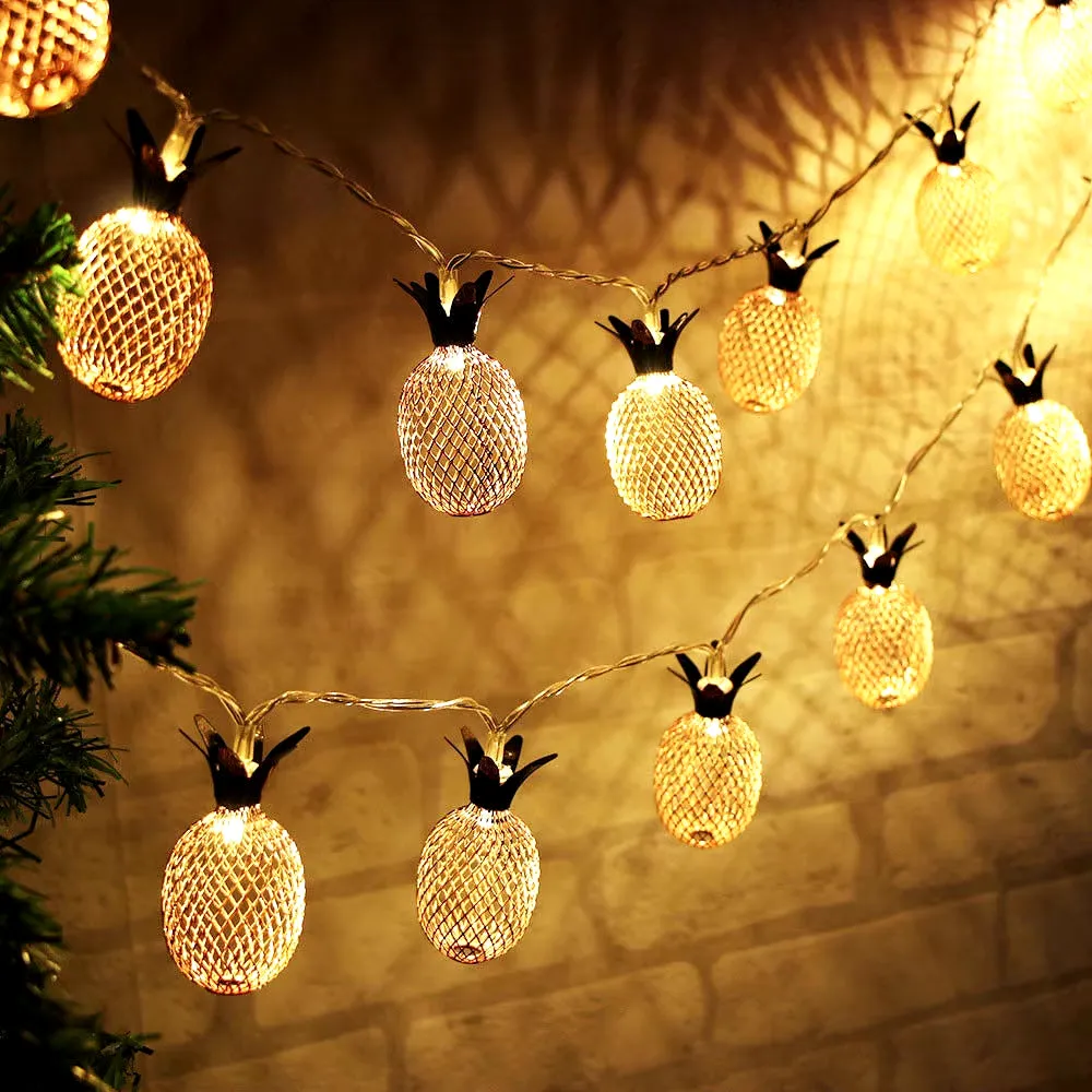 10/20 LED Pineapple String Light Battery Operated Fairy String Light for Home Party