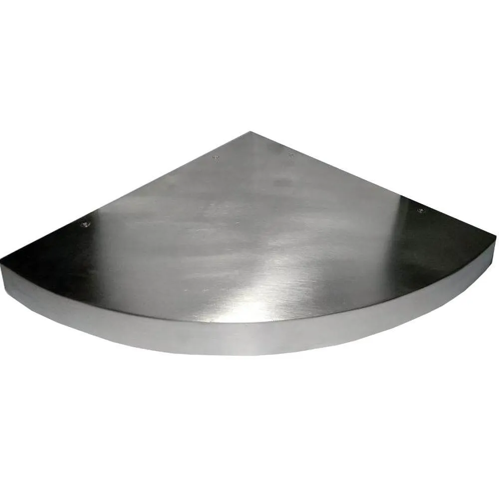 14"x14"x2.0" (cm.35.6x35.6x5.1) curved corner stainless steel floating shelves Ponoma®