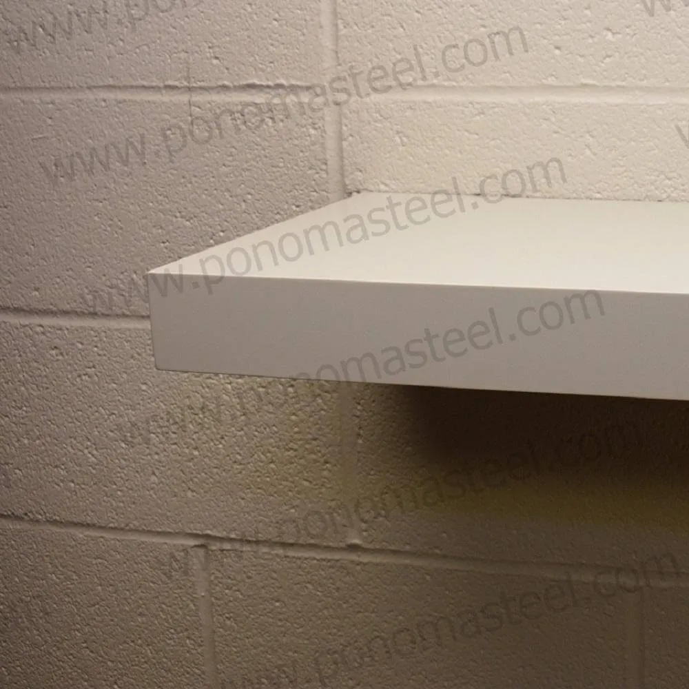 14"x14"x2.0" (cm.35.6x35.6x5.1) curved corner stainless steel floating shelves Ponoma®