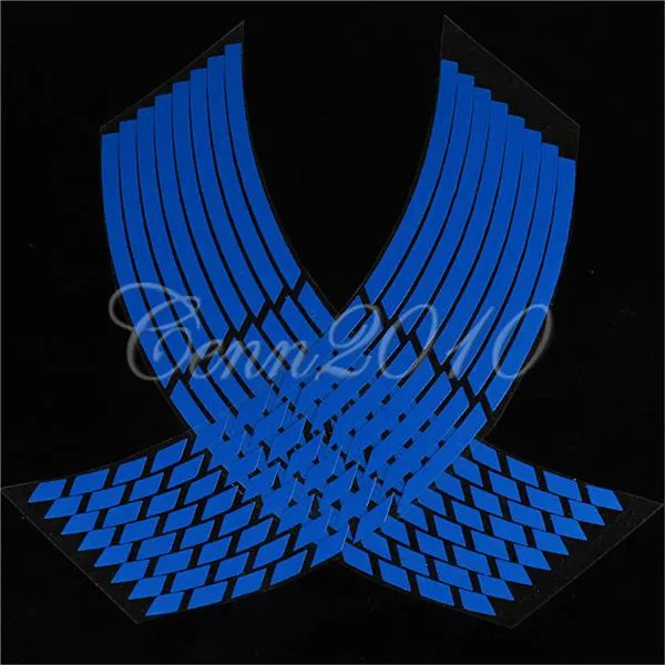 16 Strips Wheel Sticker Reflective Rim Stripe Tape Bike Motorcycle Car 16 17 18inch