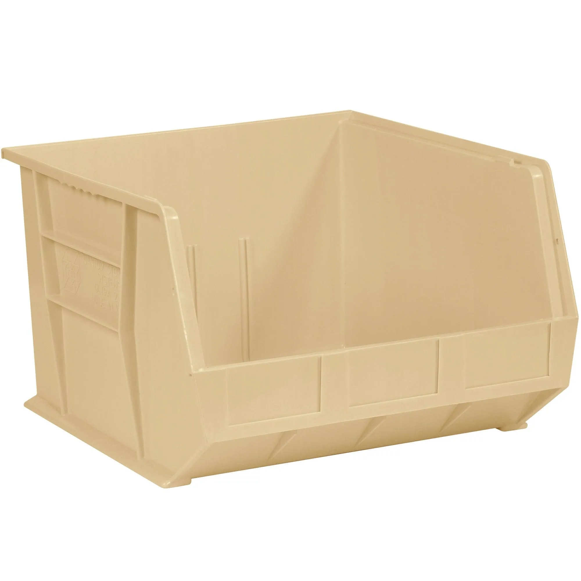 18" x 16 1/2" x 11" Ivory Plastic Stack & Hang Bin Boxes