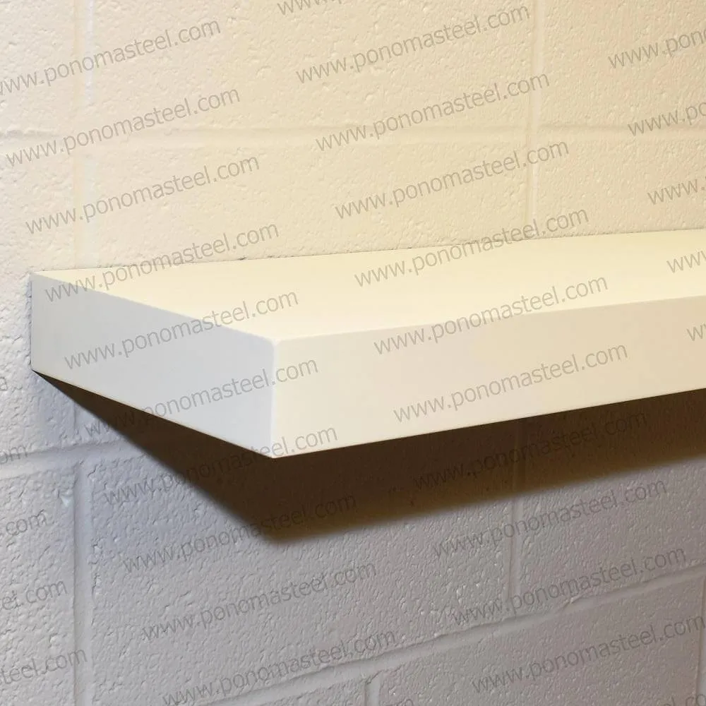 18"x12"x1.5" (cm.46x30.5x3.8) brushed stainless steel floating shelf