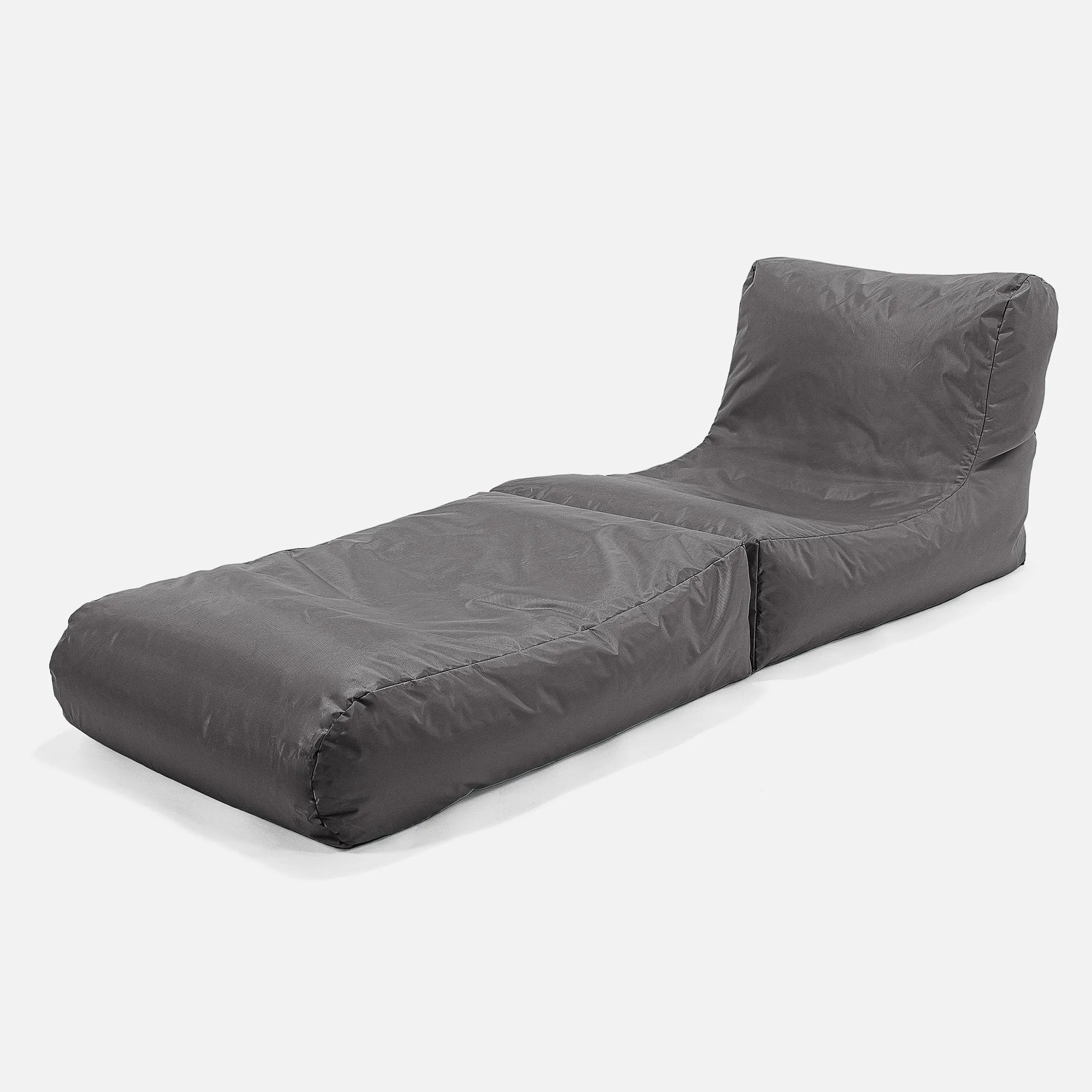 2 in 1 Garden Sun Lounger Bean Bag - SmartCanvas™ Graphite Grey