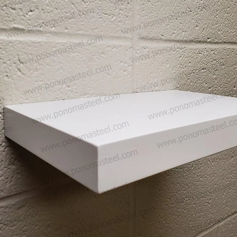 24"x10"x2.5" (cm.61x25.4x6.4) painted stainless floating shelf with 2 LED lights