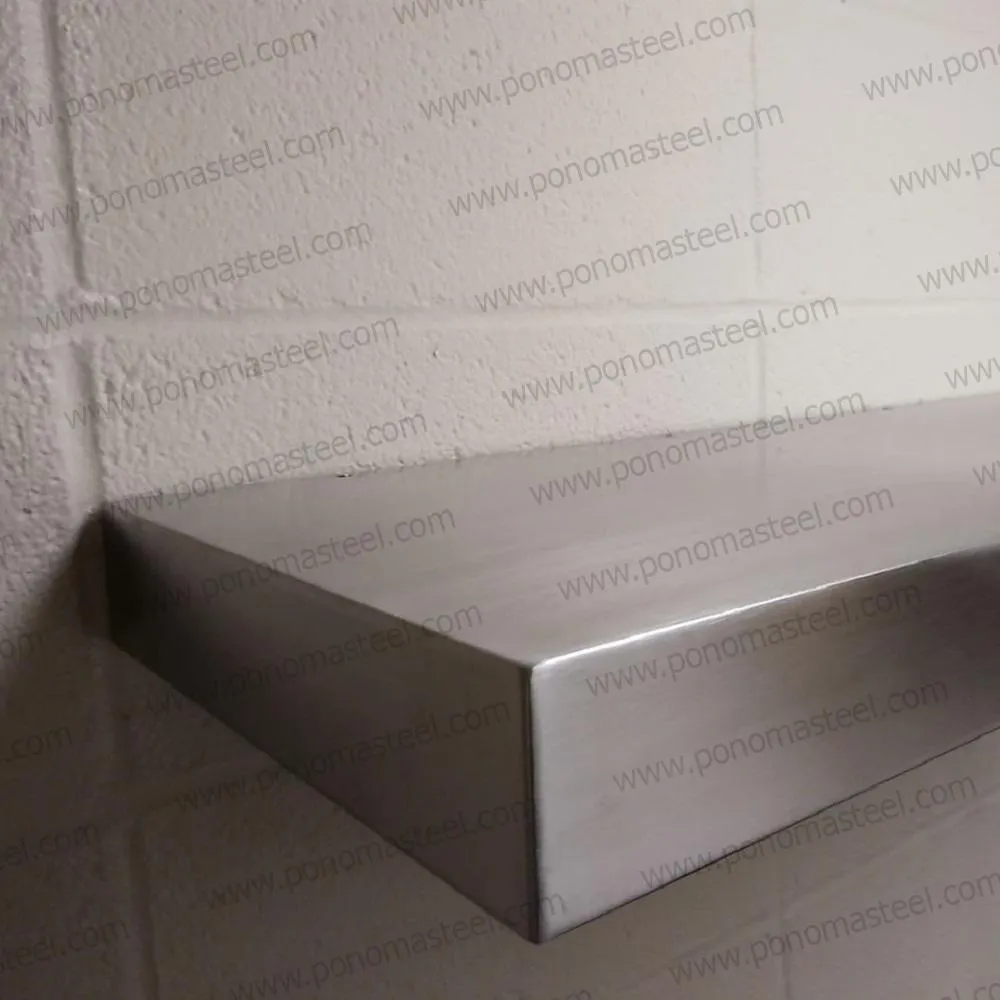 24"x10"x2.5" (cm.61x25.4x6.4) painted stainless floating shelf with 2 LED lights