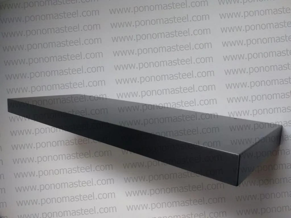 24"x12"x2.0" (cm. 61x30.5x5.1) painted stainless steel floating shelf