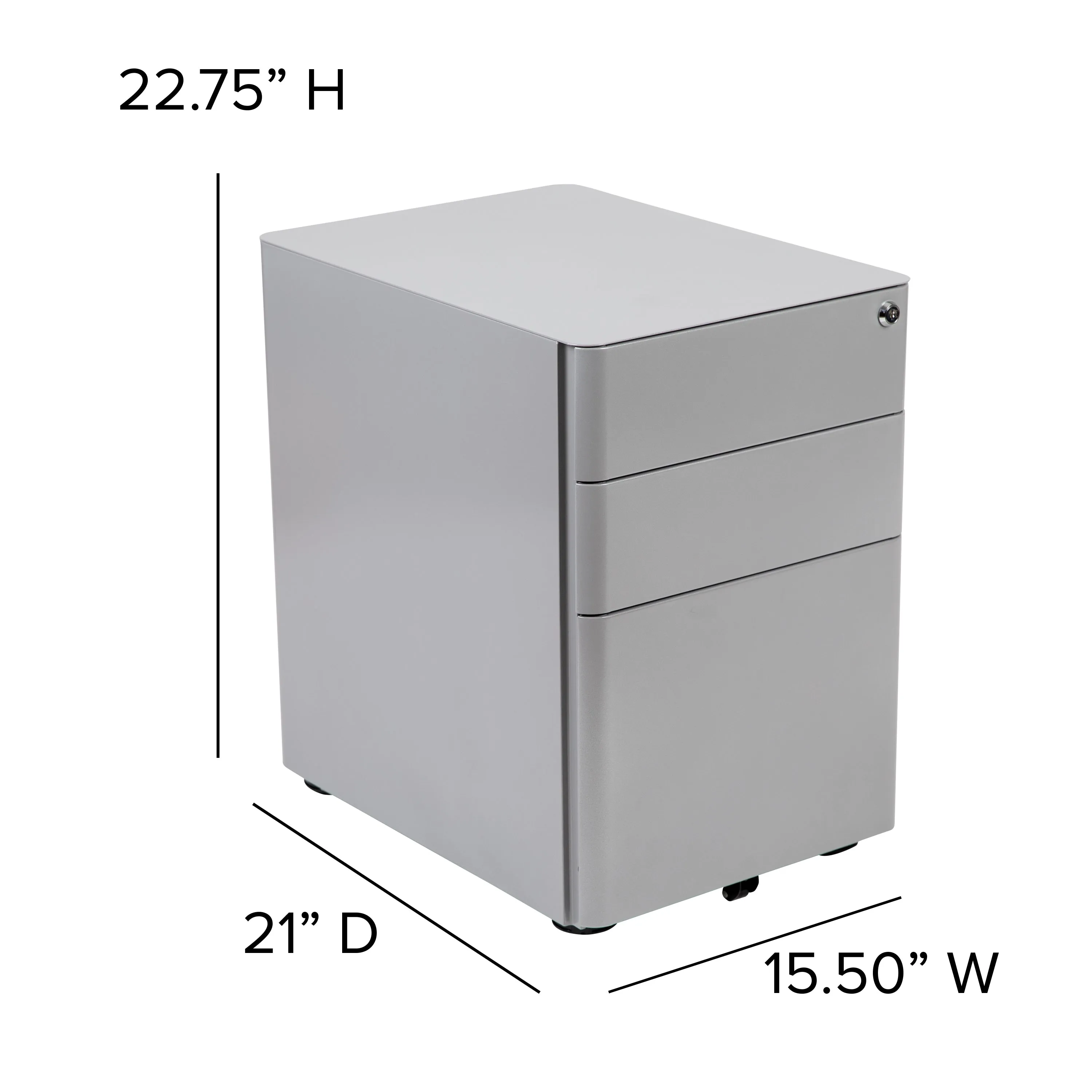 3-Drawer Filing Cabinet-Gray HZ-CHPL-01-GRY-GG