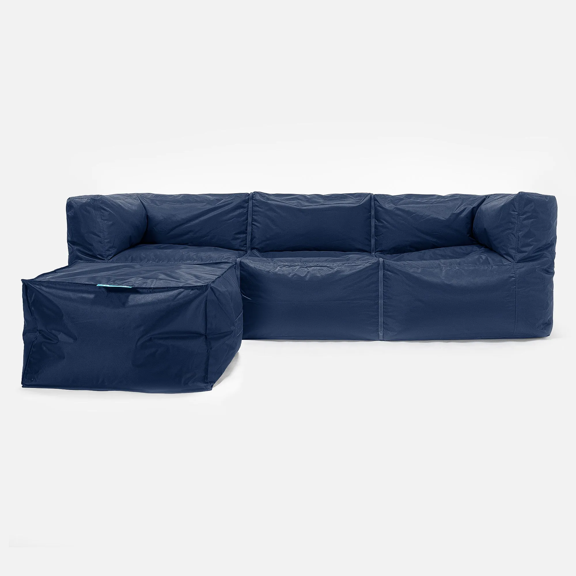 3 Seater Modular Sofa Outdoor Bean Bag - SmartCanvas™ Navy Blue