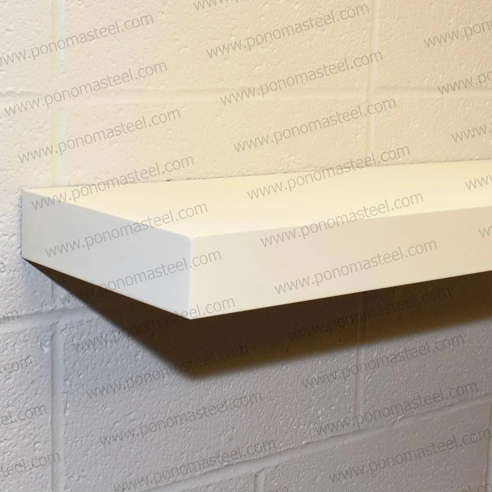 33"x10"x2.0" (cm.84x25.4x5.1) painted stainless steel floating shelf