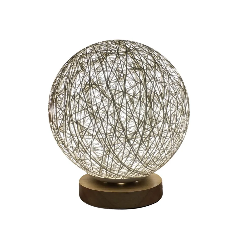 3D USB Charging LED Rattan Moon Night Light Moonlight Table Desk  Lamp