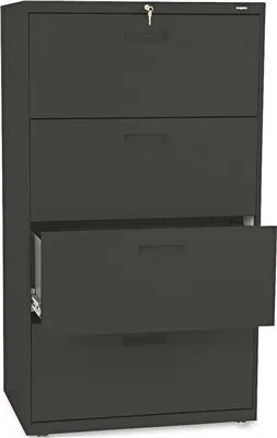 500 Series Four-Drawer Lateral File 30W X53-1/4H X19-1/4D Black