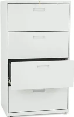 500 Series Four-Drawer Lateral File 30W X53-1/4H X19-1/4D Light Gray