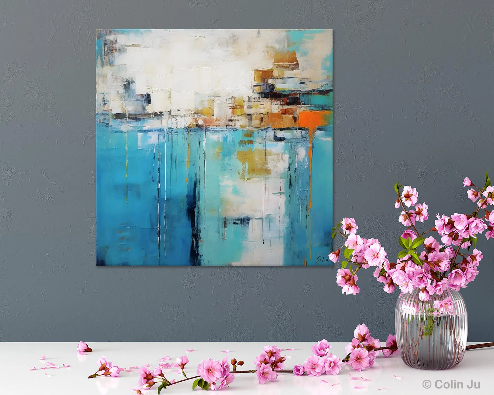 Abstract Painting on Canvas, Original Abstract Wall Art for Sale, Contemporary Acrylic Paintings, Extra Large Canvas Painting for Bedroom