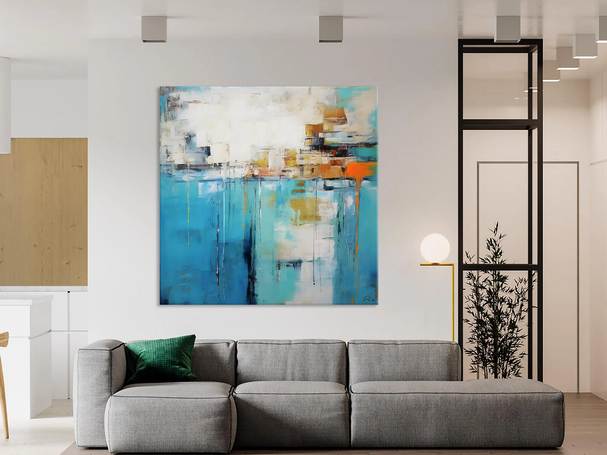 Abstract Painting on Canvas, Original Abstract Wall Art for Sale, Contemporary Acrylic Paintings, Extra Large Canvas Painting for Bedroom