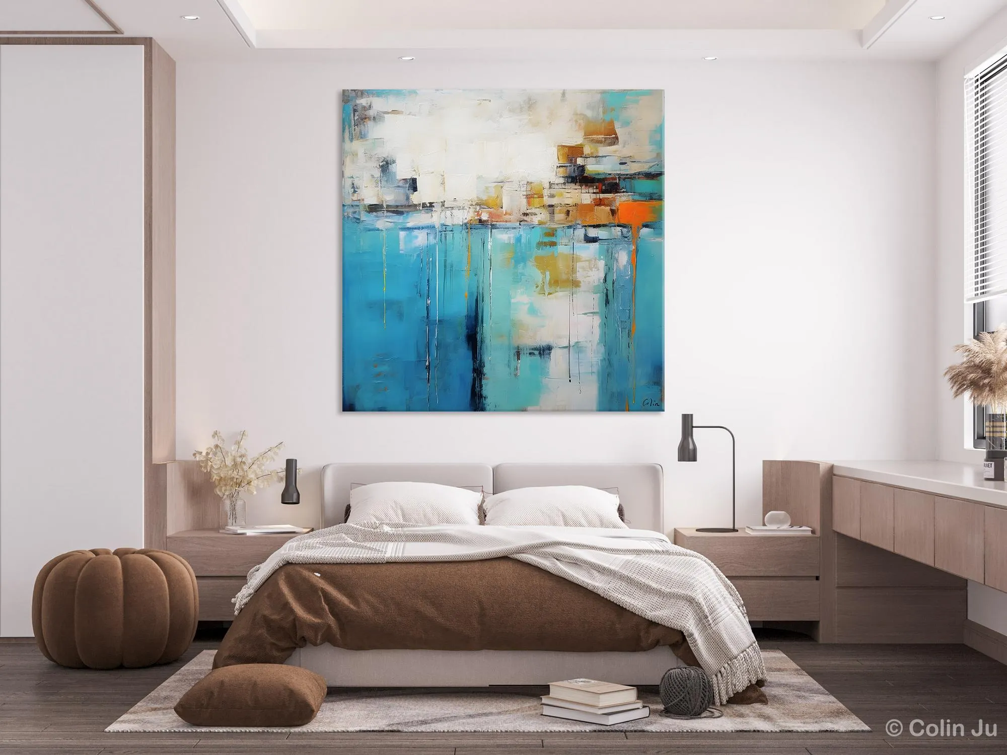 Abstract Painting on Canvas, Original Abstract Wall Art for Sale, Contemporary Acrylic Paintings, Extra Large Canvas Painting for Bedroom