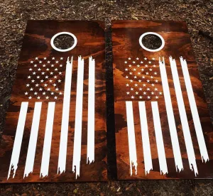 American USA Flag Cornhole Set With Bean Bags