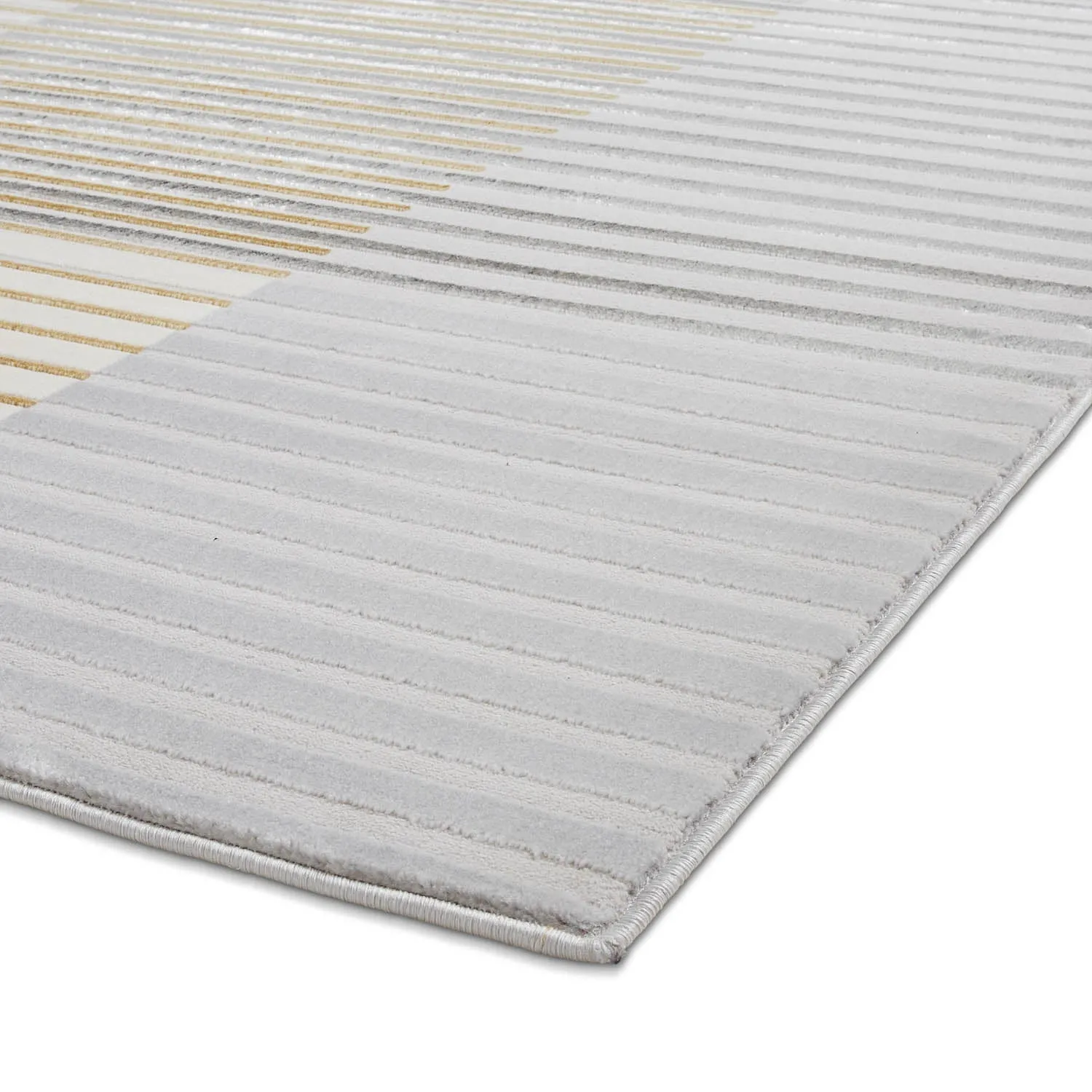 Apollo 2681 Grey/Gold Stripe Rug