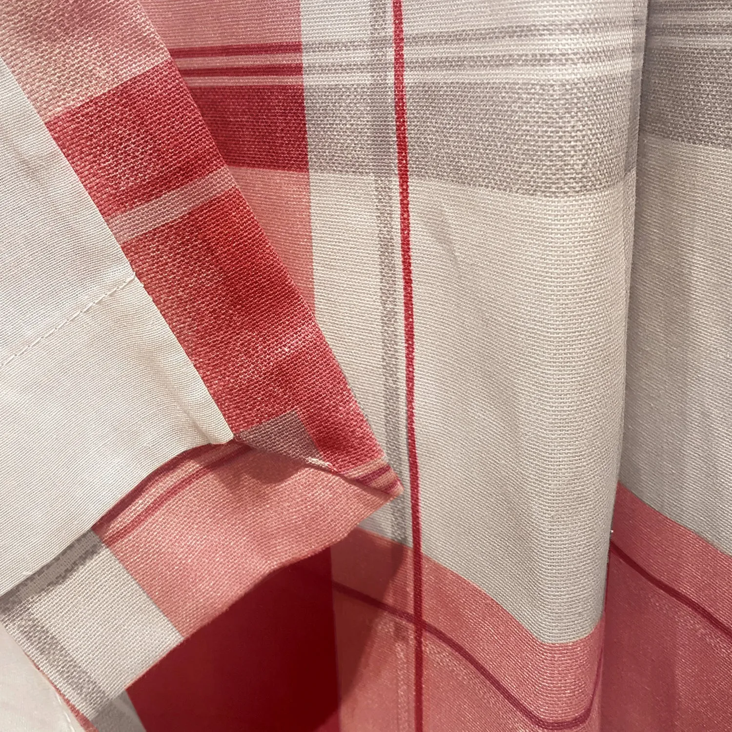 Balmoral Check Ruby Red Eyelet Curtains