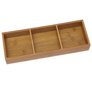 Bamboo Drawer Organizer - Three Compartment