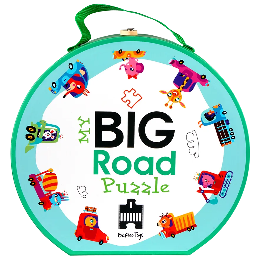 Barbo Toys Our Big Road Puzzle in Suitcase