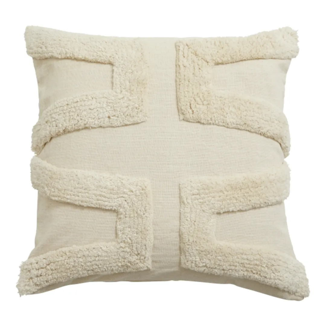 Beautiful Textured Ivory Cushion Cover 45cm x 45cm