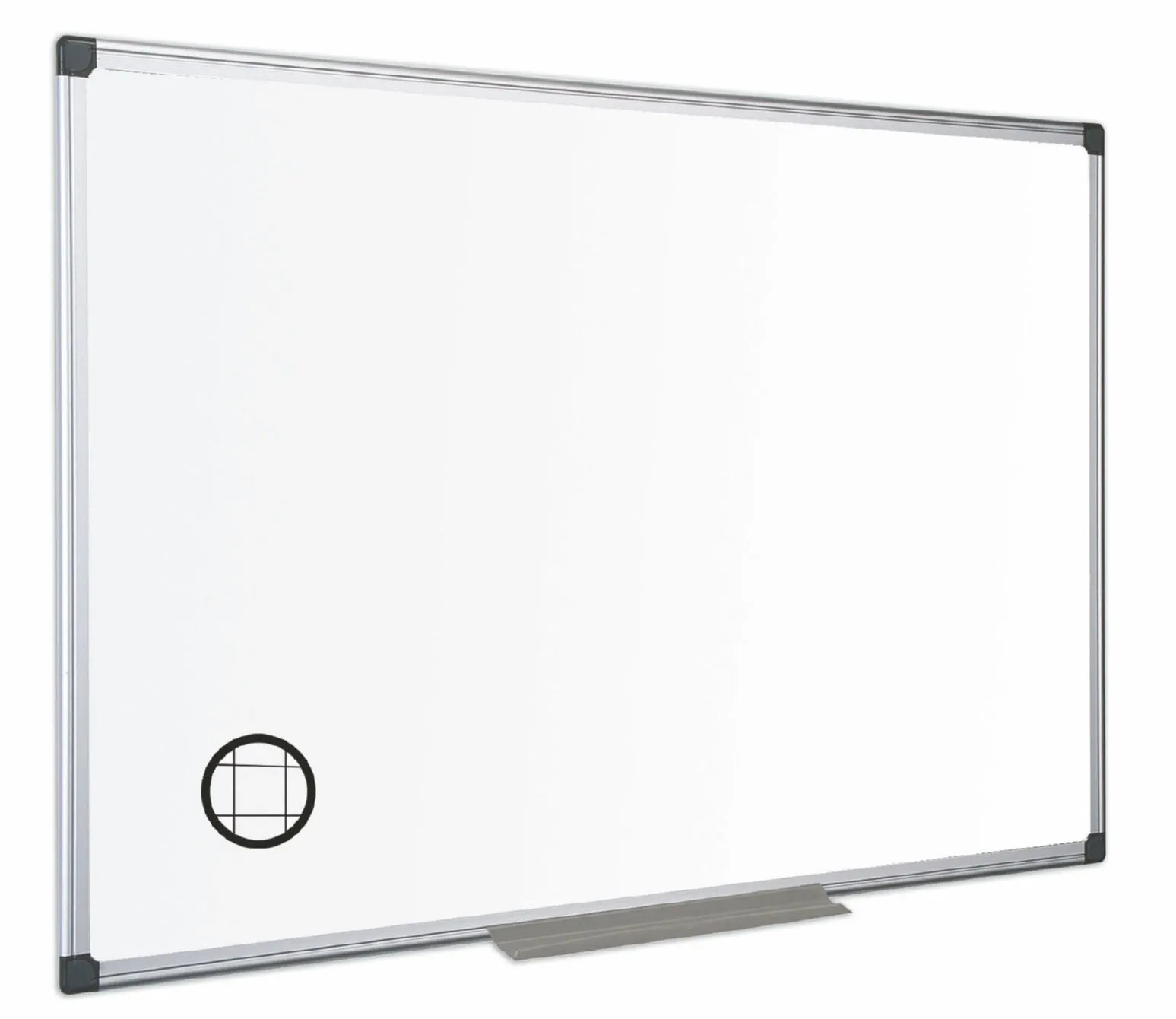 Bi-Office Maya Gridded Double Sided Non Magnetic Whiteboard Melamine Aluminium Frame 600x450mm - MA0221170