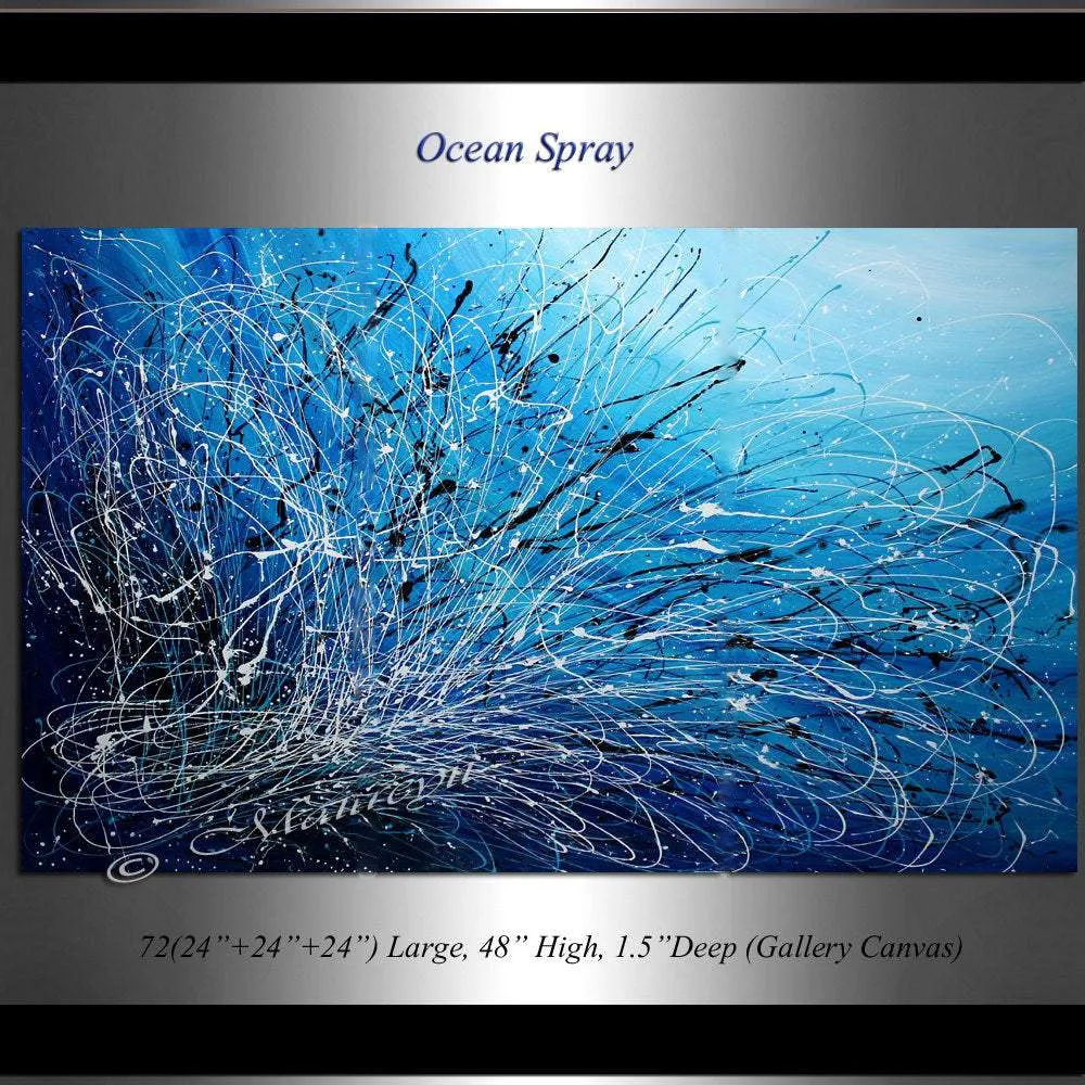 Blue Modern Art For Luxury Homes | Ocean Spray