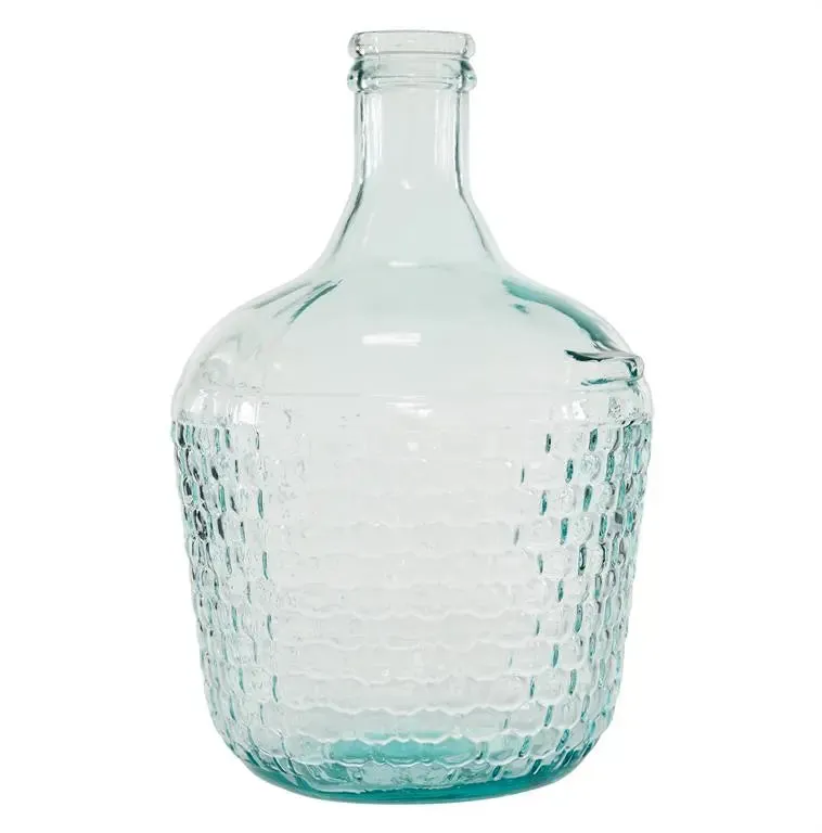 Blue Recycled Glass Farmhouse Spanish Vase