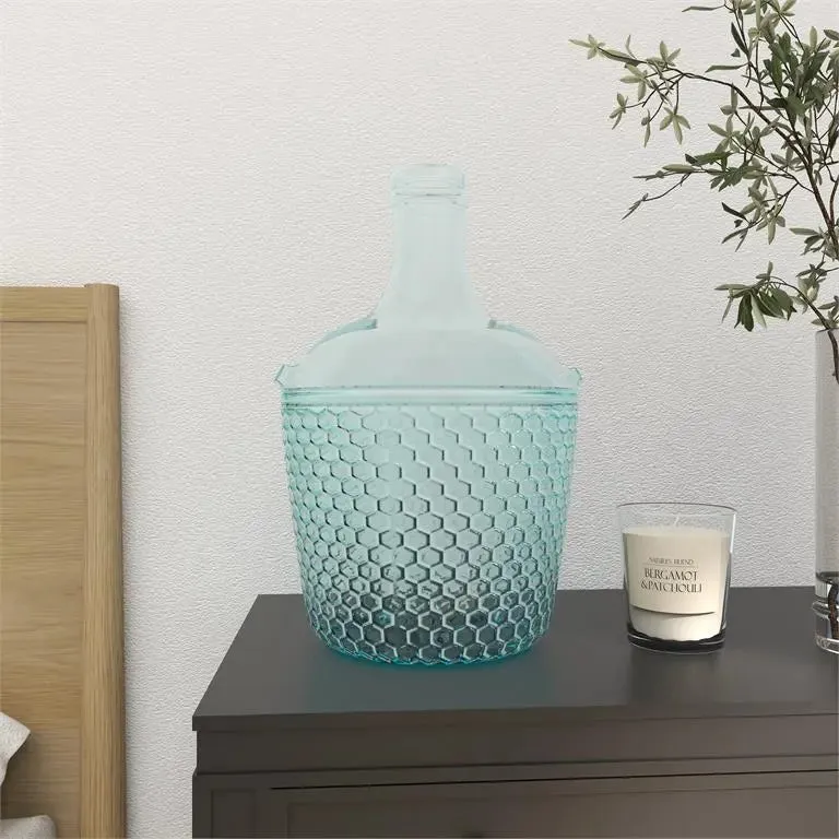 Blue Recycled Glass Farmhouse Spanish Vase