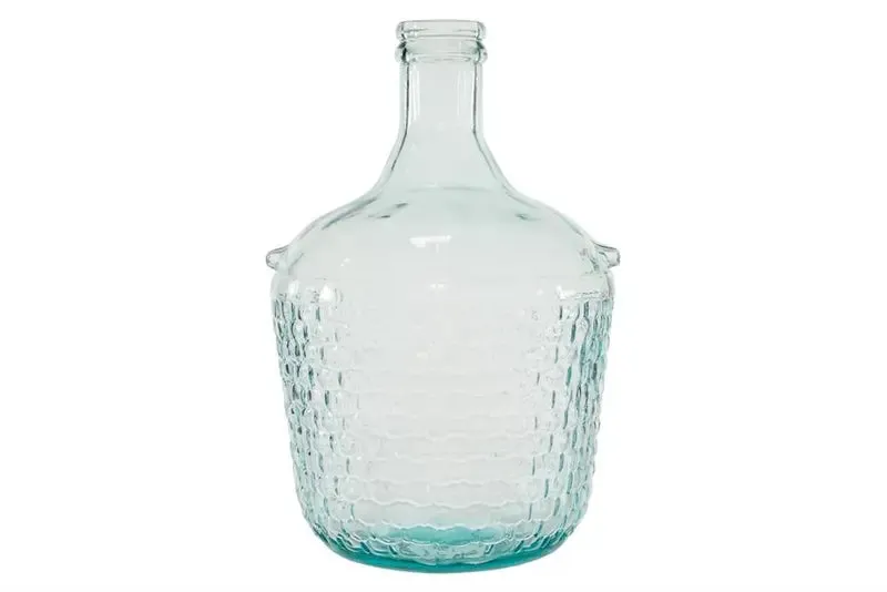 Blue Recycled Glass Farmhouse Spanish Vase