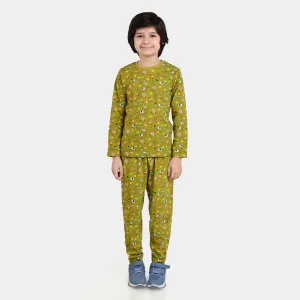 Boys Slub Jersey 2 Piece Suit Safari Animal-Iguana