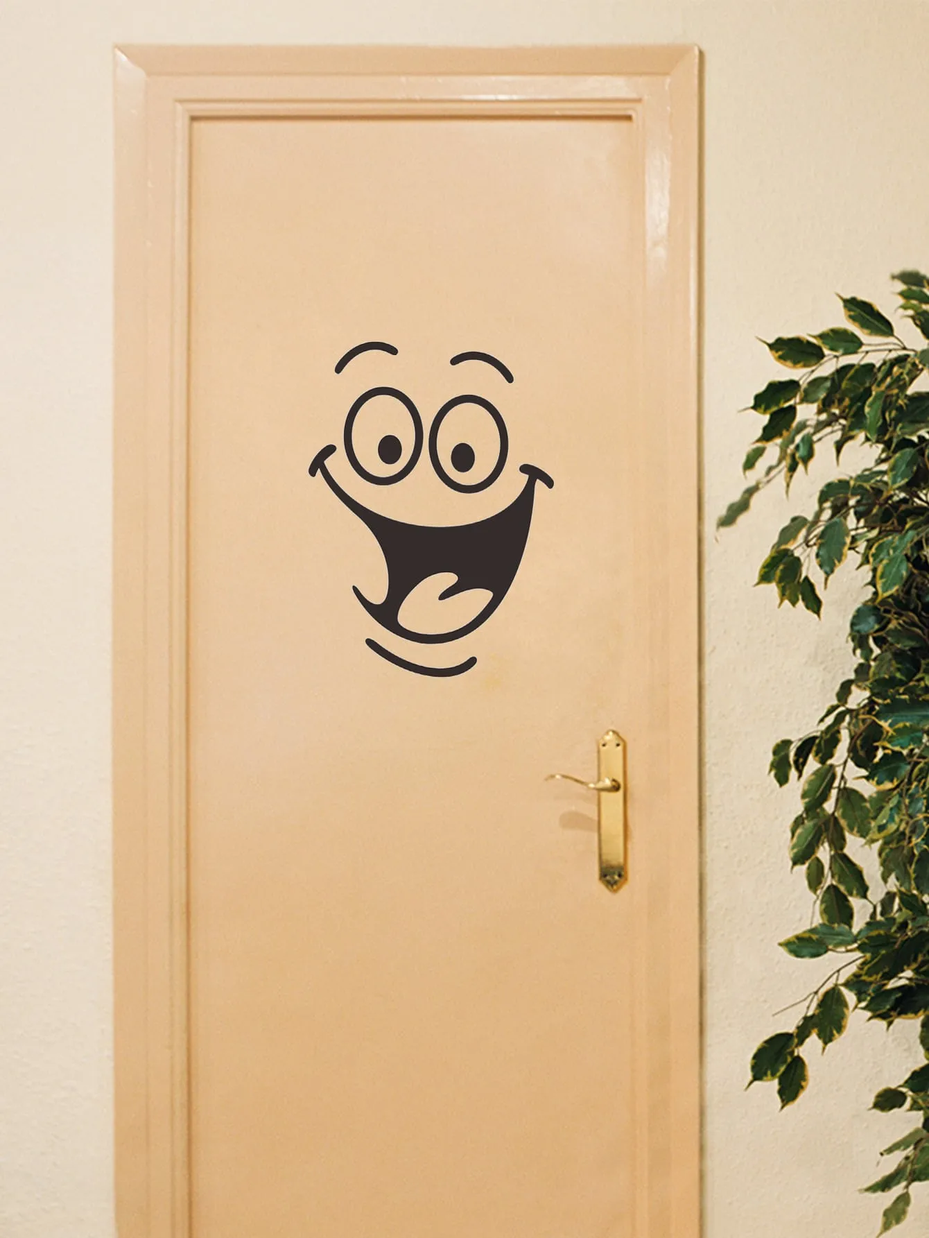 Cartoon Smile Face Wall Sticker Creative Decor Wall Art Adhesive Wall Decals