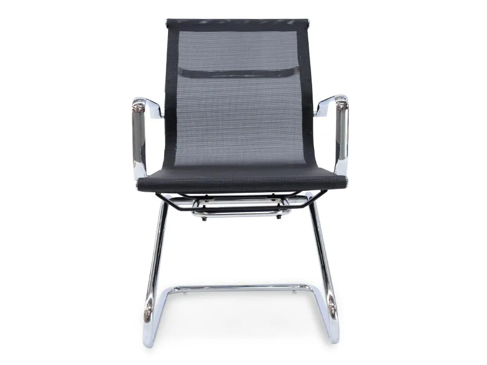 Charlie Visitor Office Chair - Black Mesh