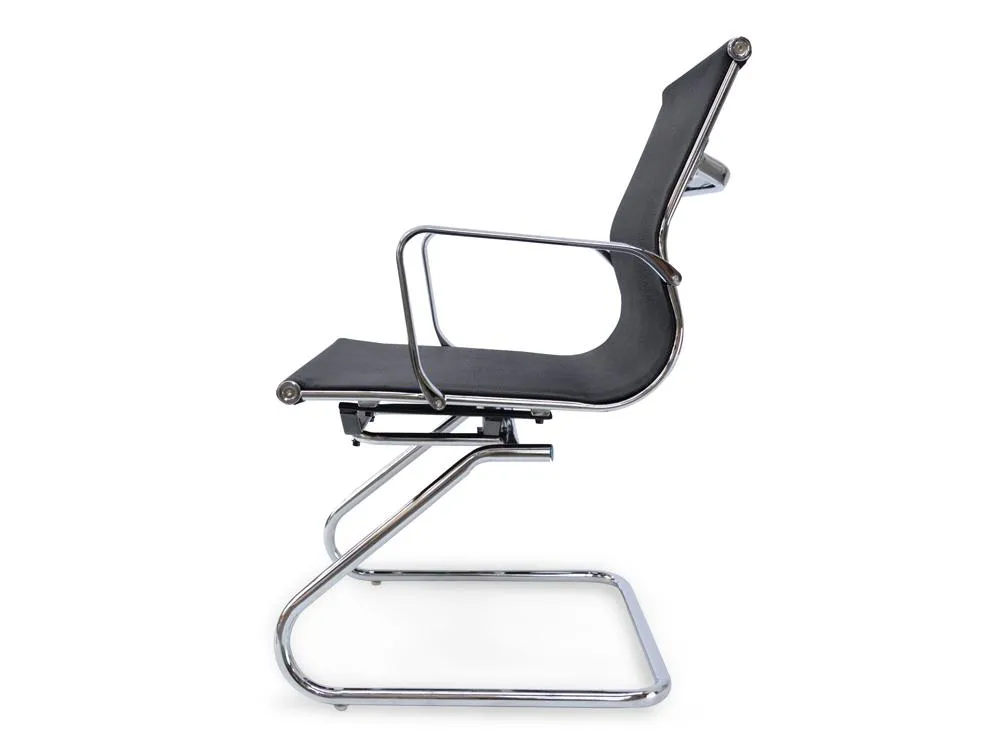 Charlie Visitor Office Chair - Black Mesh