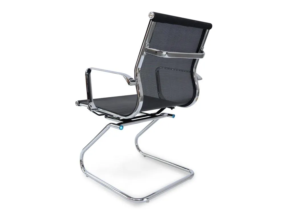 Charlie Visitor Office Chair - Black Mesh