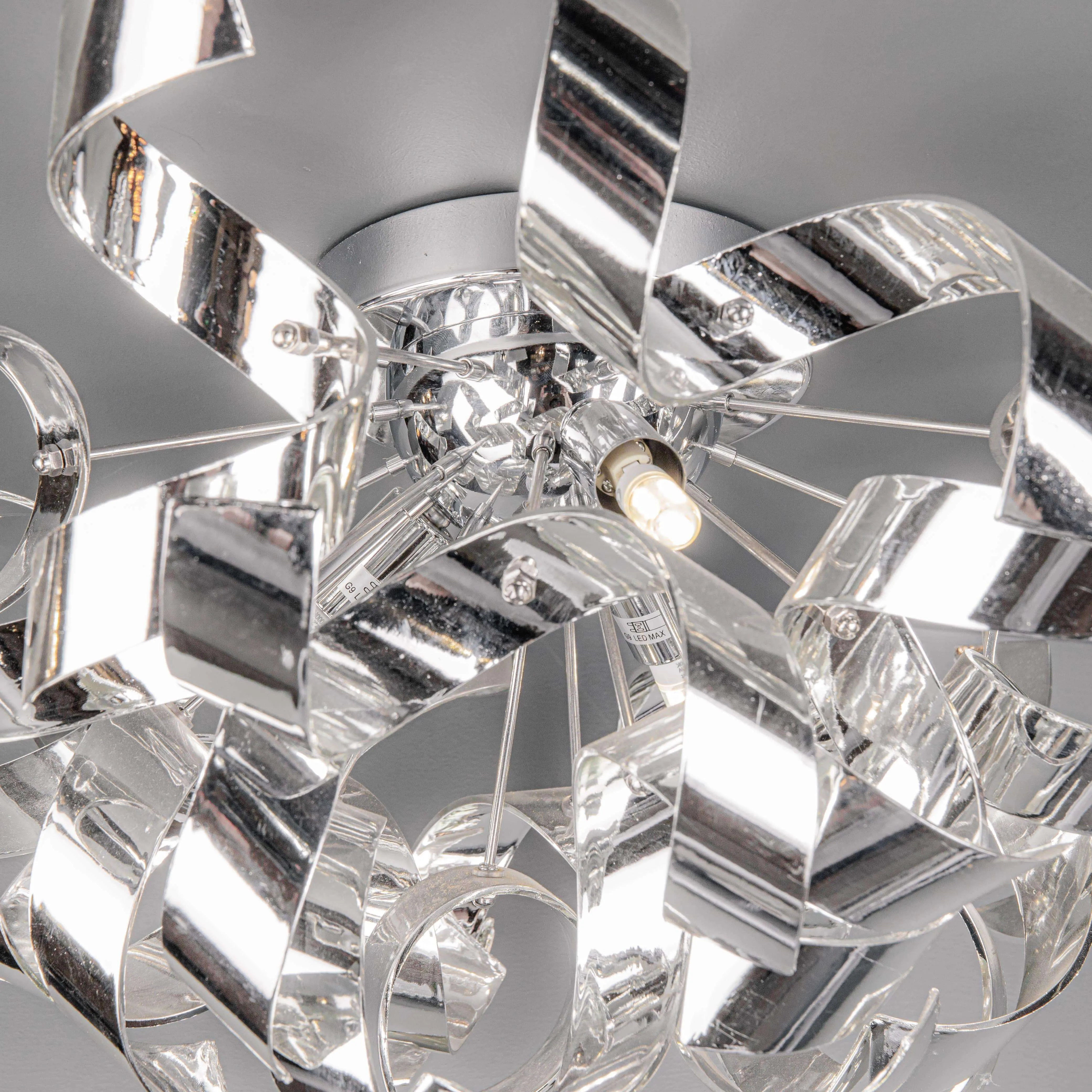 Chrome 3 Light Ribbon Pendant Ceiling Light