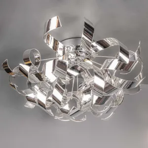 Chrome 3 Light Ribbon Pendant Ceiling Light