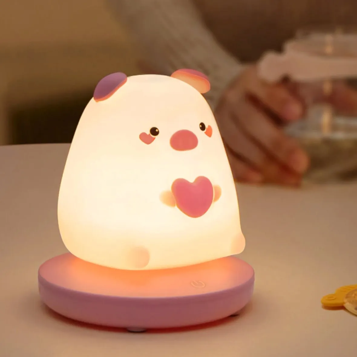 Chubby Kawaii Bunny Panda Pig Tiger LED Night Light Collection