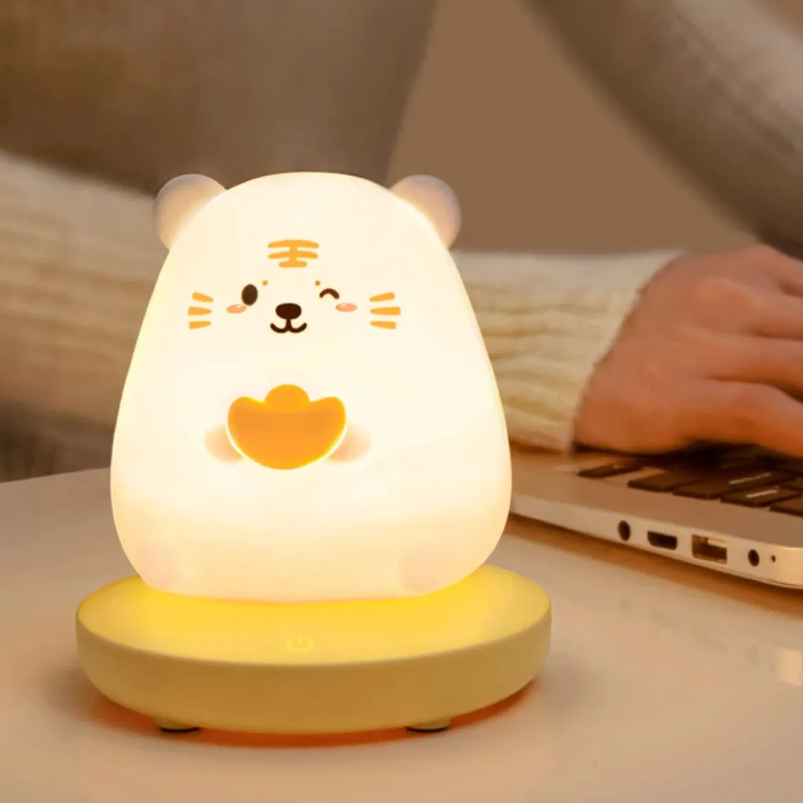 Chubby Kawaii Bunny Panda Pig Tiger LED Night Light Collection