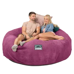 CloudSac 3000 XXL King Sized Memory Foam Beanbag Sofa - Pom Pom Pink