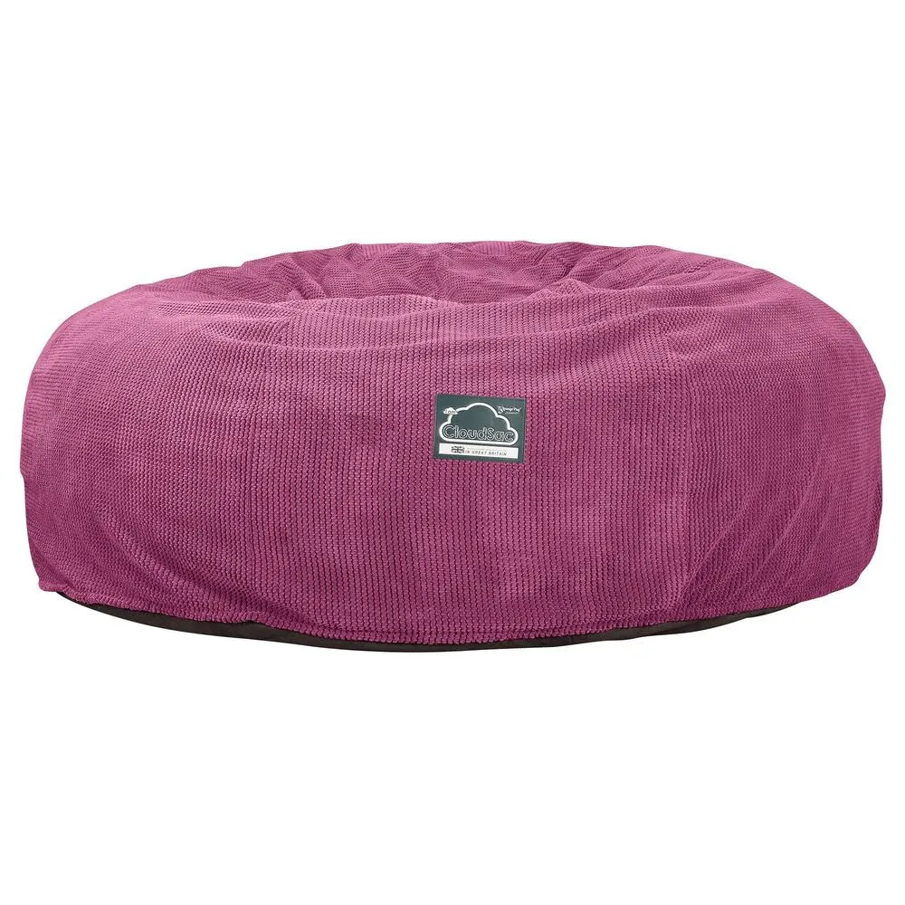 CloudSac 3000 XXL King Sized Memory Foam Beanbag Sofa - Pom Pom Pink