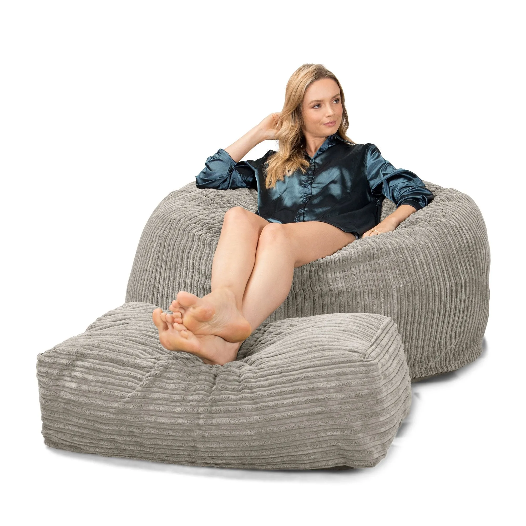 CloudSac 510 XL Large Memory Foam Beanbag - Cord Mink