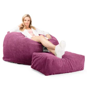 CloudSac 510 XL Large Memory Foam Beanbag - Pom Pom Pink