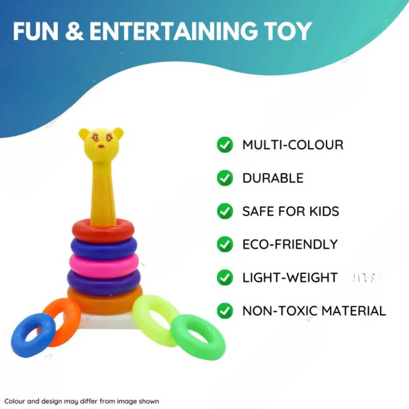 Colorful Stacking Ring Toys (9 Pieces)