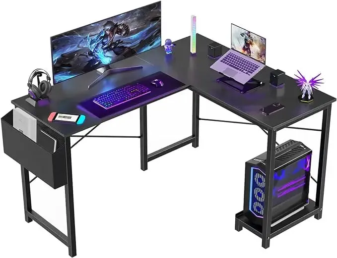 Computer/Gaming Corner Desk w/ Headphone Hook CPU Stand