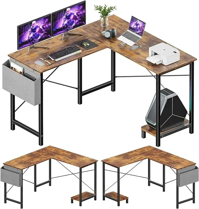 Computer/Gaming Corner Desk w/ Headphone Hook CPU Stand