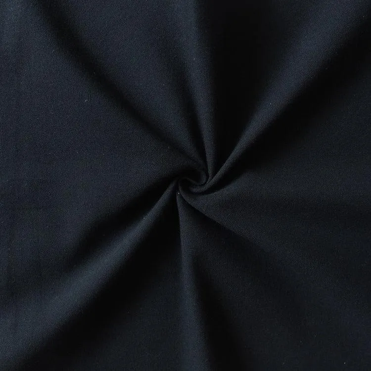 Cotton Solid Black 5ft Window Curtains Pack Of 2