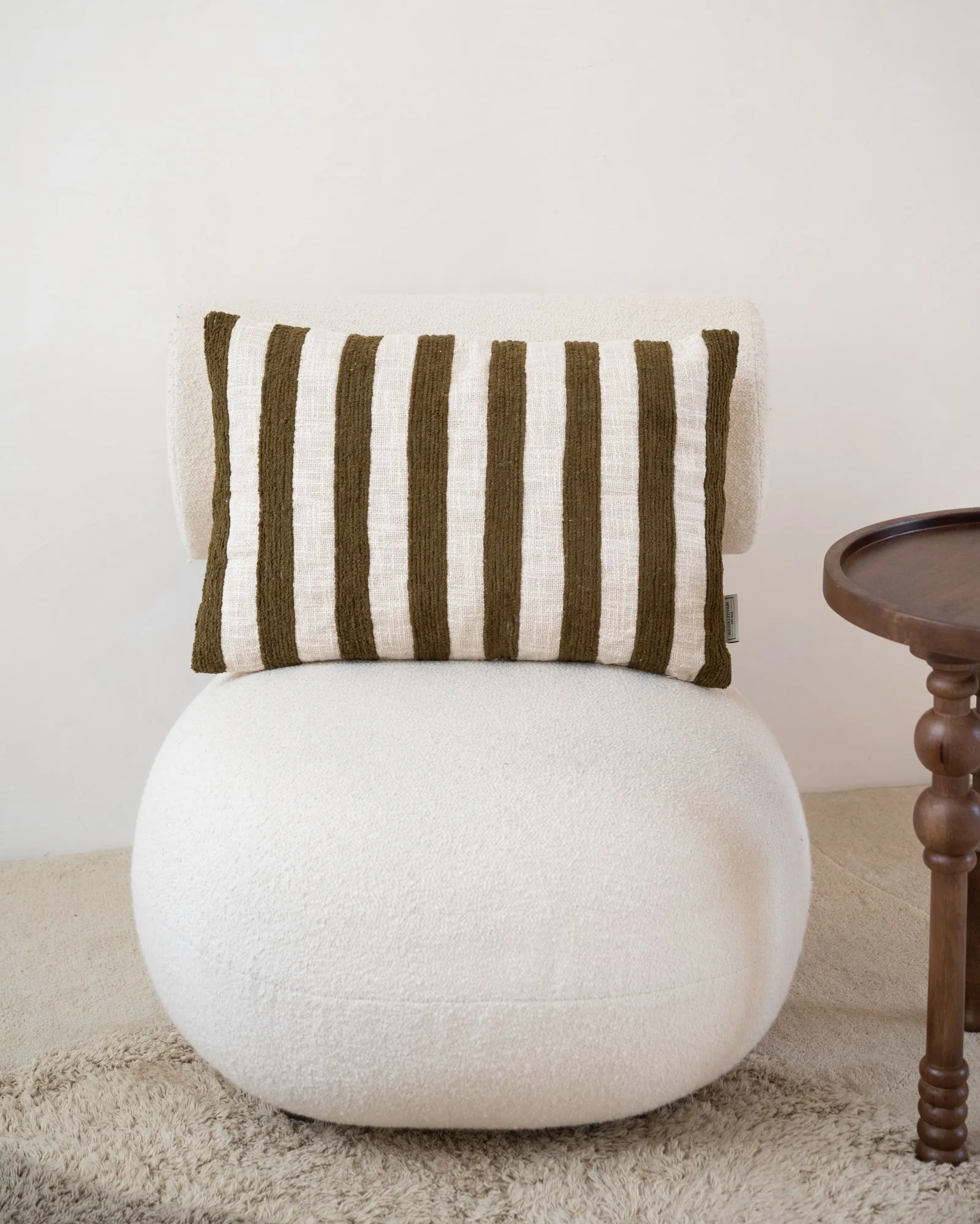 Cushion Stripe Green/Beige